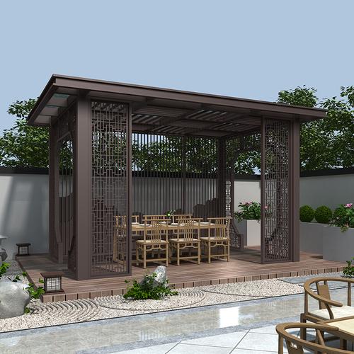 阳合铝艺新中式凉亭效果图