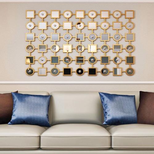 欧式风方形组合玄关壁饰餐厅走廊装饰镜客厅背景墙挂画镜框壁挂