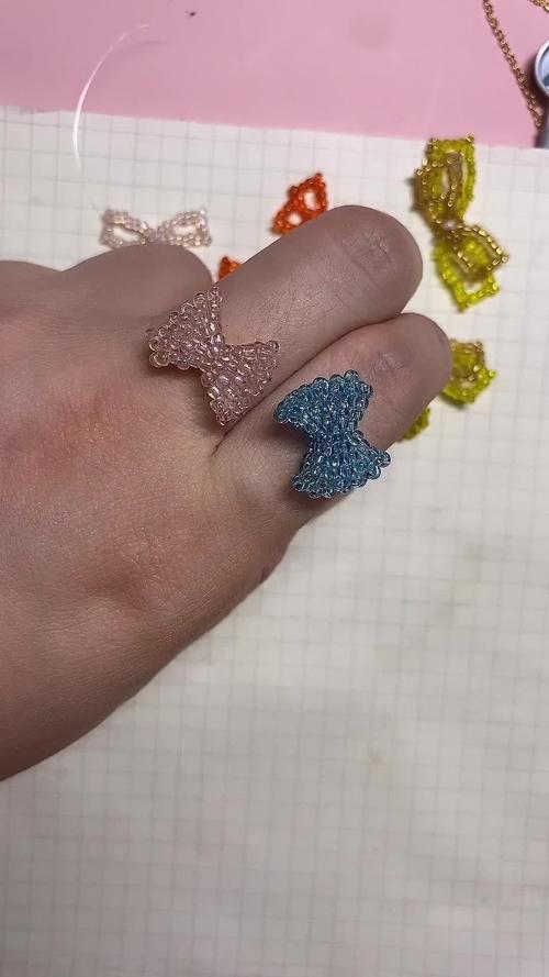 第四款串珠米珠蝴蝶结教程(2)_串珠_手工制作_蝴蝶结