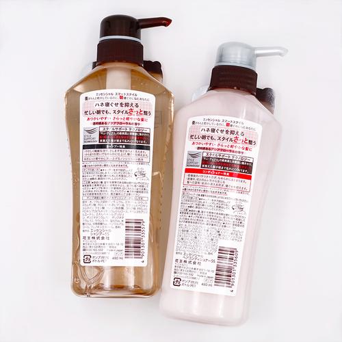 日本直邮 睡醒也不乱日本花王essential 新品洗发水护发素480ml