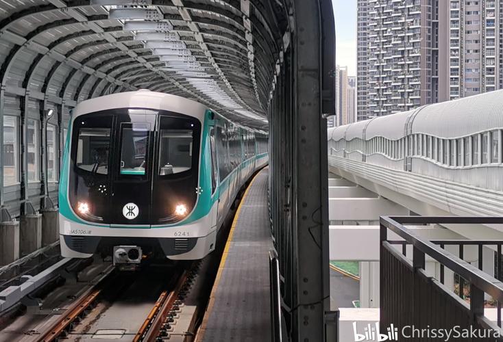 地铁6号线列车驶入红山站