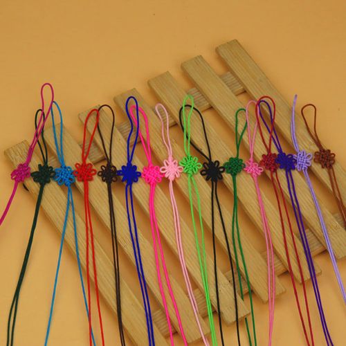 手工编织小小号迷你中国结手机挂绳 黄色红色书签香包小中国结挂