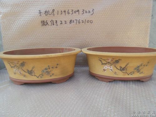 老紫砂花盆,文革时期60--70年代