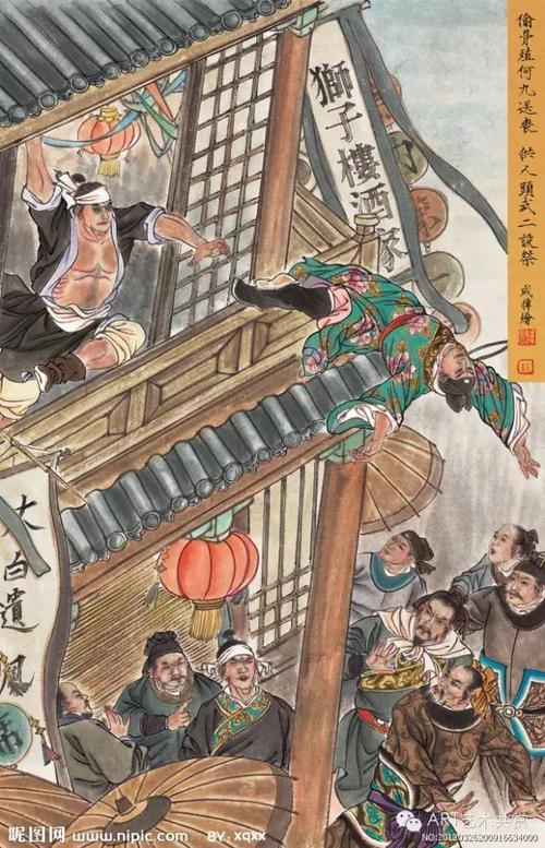 一百单八将 梁山好汉 水泊梁山 第三十回 张都监血溅鸳鸯楼 武行者夜