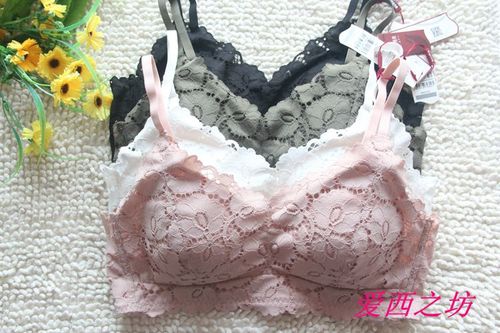 热销内衣秀_特价美佳美侬凤起秀美无钢圈f1830蕾丝v领内衣睡眠文胸