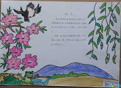 小学生关于桃花的手抄报 小学生手抄报