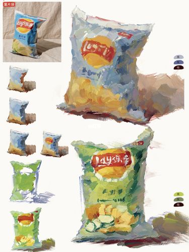 各种零食的画法| 色彩静物_零食_鲁轩美术(川美精品校区)攻略_美术生