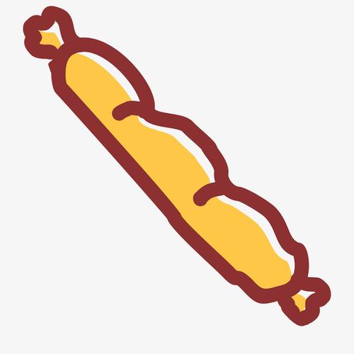 美味火腿肠卡通插画