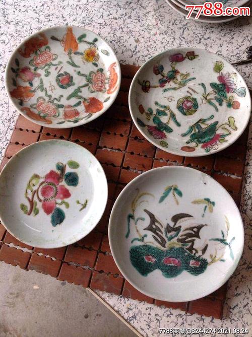 缩小$3010品99水点梅花茶壶$6010品99清代手绘盘子三个$3010品