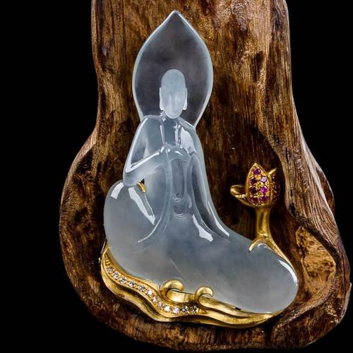 原创佛本无相,相由心生——翡翠无相佛