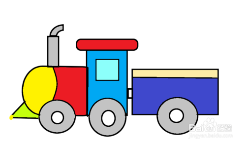 儿童玩具之小火车的画法