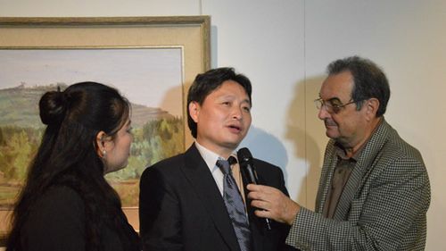 中国著名青年油画家林茂四川风景油画展在佛罗伦萨开幕