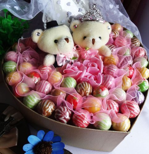 颗送女生生日光棍节礼物创意表白 52 包邮阿尔卑斯棒棒糖利礼盒装