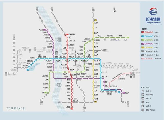 长沙最新最全地铁线路图!今天,好多人都去体验3号线,5