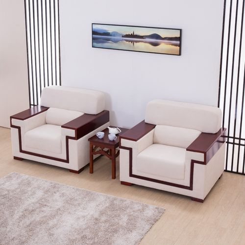 单人贵宾会客接待会议室办公商务洽谈人民大会堂布艺沙发茶几沙发