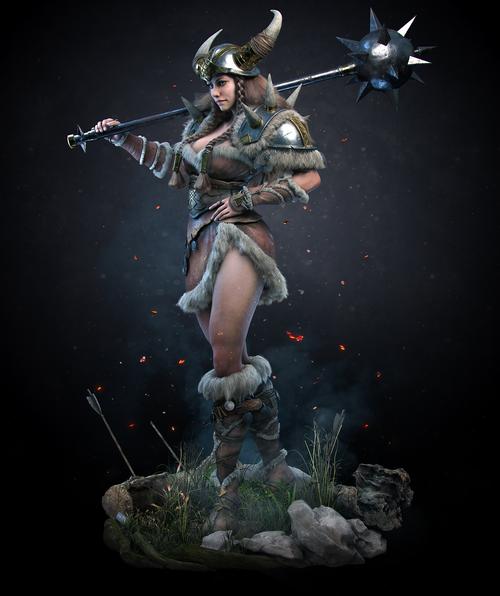 使用3dsmax和zbrush02制作强悍的维京女海盗