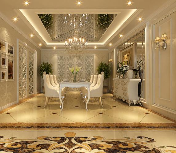 玉兰湾小区125平米三居两厅欧式风格装修效果图