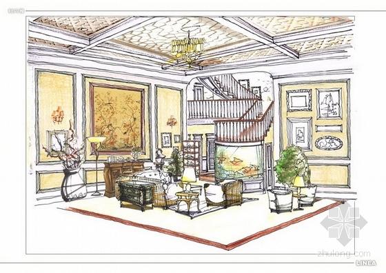 欧式洛可可风格别墅室内装修图(含手绘 实景照片)