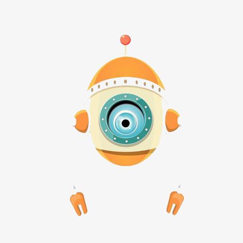 手绘大眼睛机器人免抠图