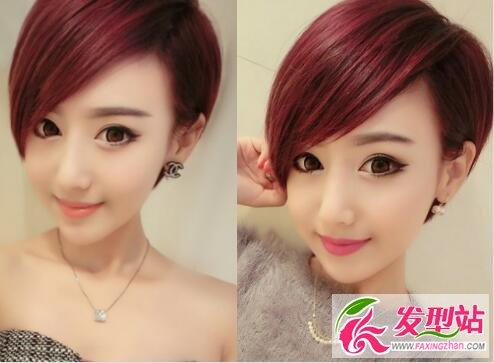 女生斜庞克发型 时尚帅气尽显新潮