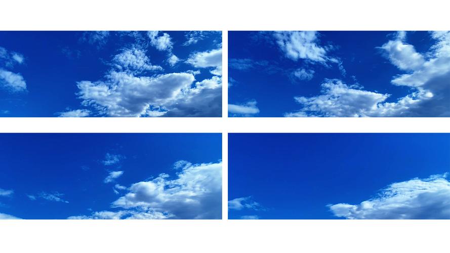 4k天空宽屏晴空蓝天云来云去宁静唯美