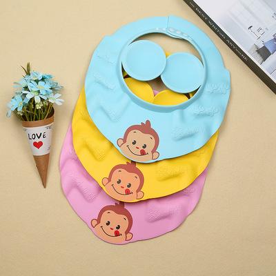 儿童洗澡帽洗发帽婴儿用品儿童印花浴帽 可调节宝宝洗头帽