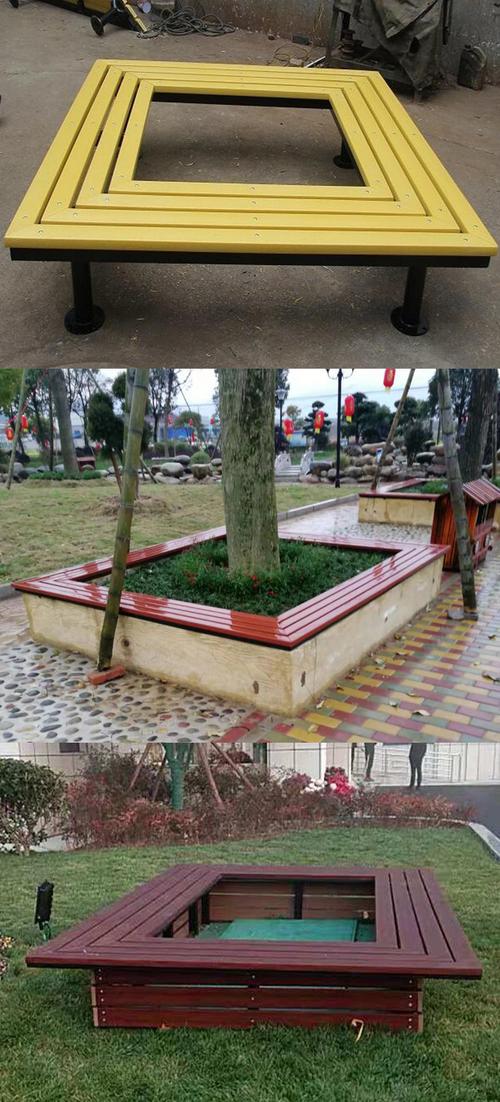 公园小区围树椅广场商场环绕椅方形树池座椅户外景观座椅定制