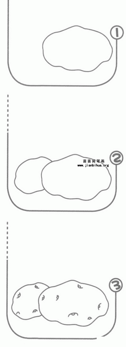 马铃薯简笔画图片,教程
