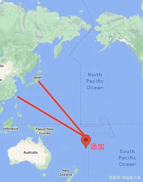 我们先来看一下汤加的地理位置.