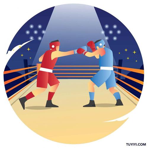 拳击体育人物插画ai源文件