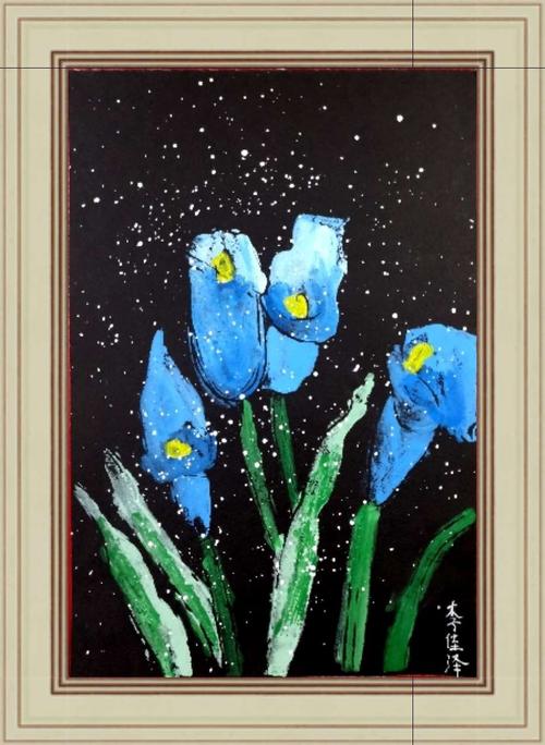 基础班粉印版画作品