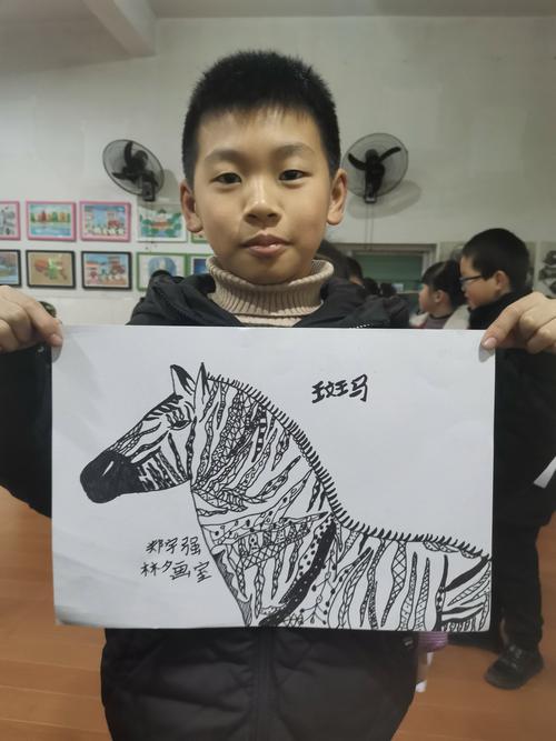 提高班线描练习《斑马》