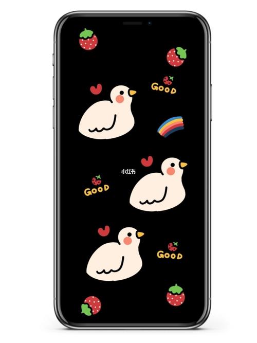 可爱风黑色背景壁纸_壁纸_可爱风_卡通_ins风_治愈系_今日壁纸_素材