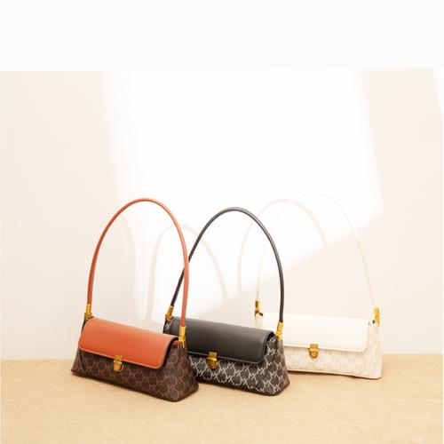 小mk老花复古法棍包感时尚腋下包2021春夏新款单肩通勤包