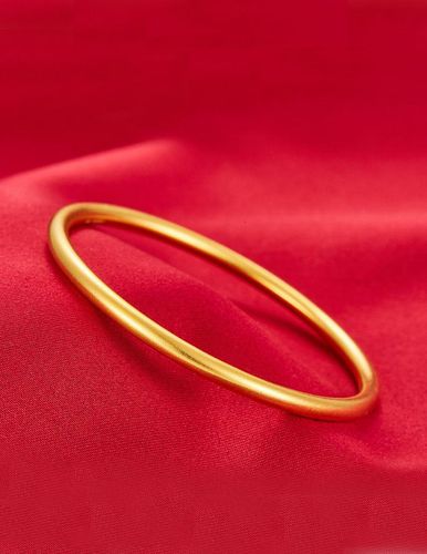 china gold/中国黄金足金au999 古法纯金手镯 古法锤炼 复古时尚 送