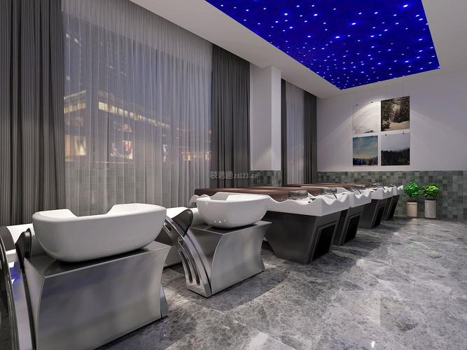 小型理发店洗头区装修效果图片