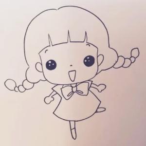 可爱简单的小女孩怎么画