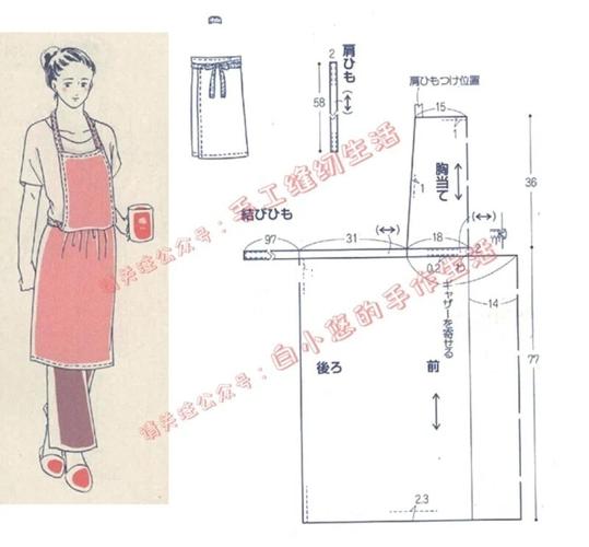 【裁剪图】背带围裙6款_背带_围裙_服装设计_肩颈_兴趣爱好_手工