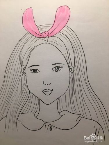 儿童绘画手拿棉花糖的小女孩简笔画教程