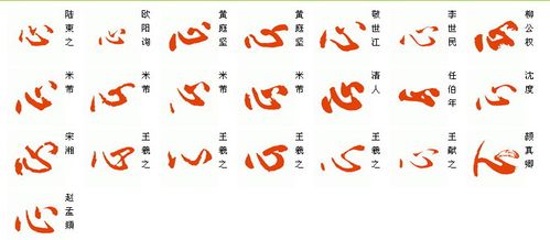 心 字的行书怎样