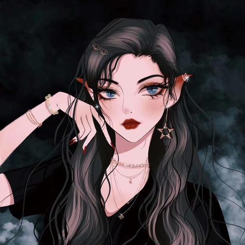 暗黑系手绘女生头像第3弹_手绘_暗黑系_手绘头像_素材
