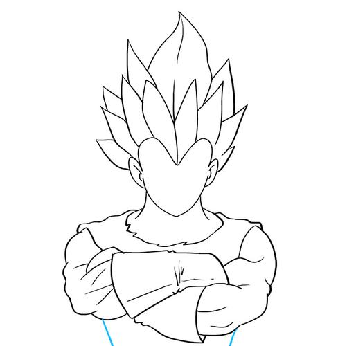 简笔画教程七龙珠之贝吉塔