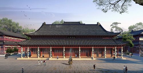 欢迎评价本人创作的古建寺庙设计案例效果图怎么样?