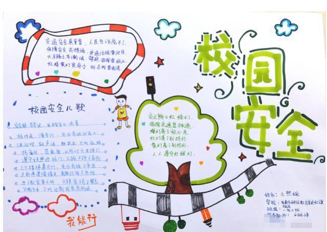 啥是校园安全?孩子们的手抄报告诉你