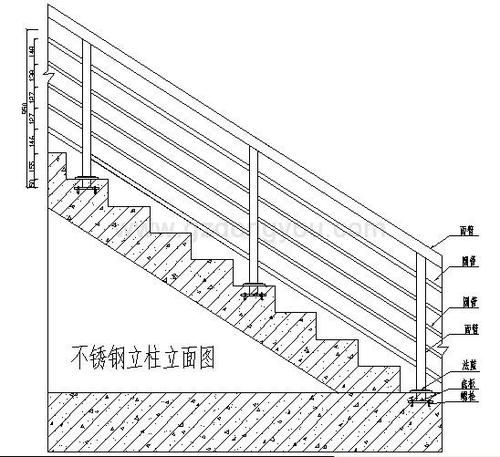 学校不锈钢镜光楼梯扶手