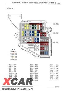 8t保险丝布置对照彩图-大图_帕萨特论坛_xcar 爱卡