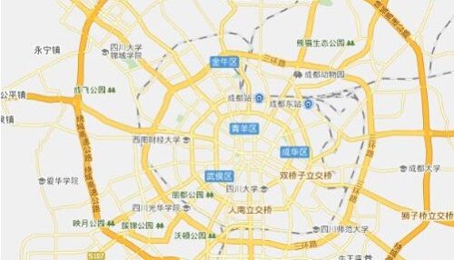 成都市区自助游交通地图高清版大地图 - 城市吧旅游