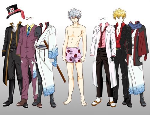 银魂 同人 银时 (ˉ『ˉ) 阿银的衣服还是很多的.