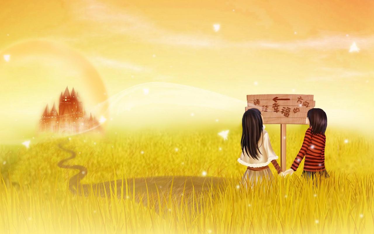 非主流唯美爱情桌面高清壁纸 1440x900 16p