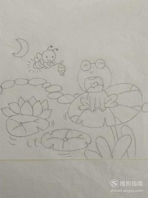 简笔画夏天的池塘的画法优质